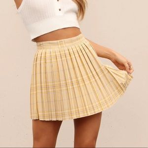Fashion Nova Mini Plaid Pleated Tennis Skirt